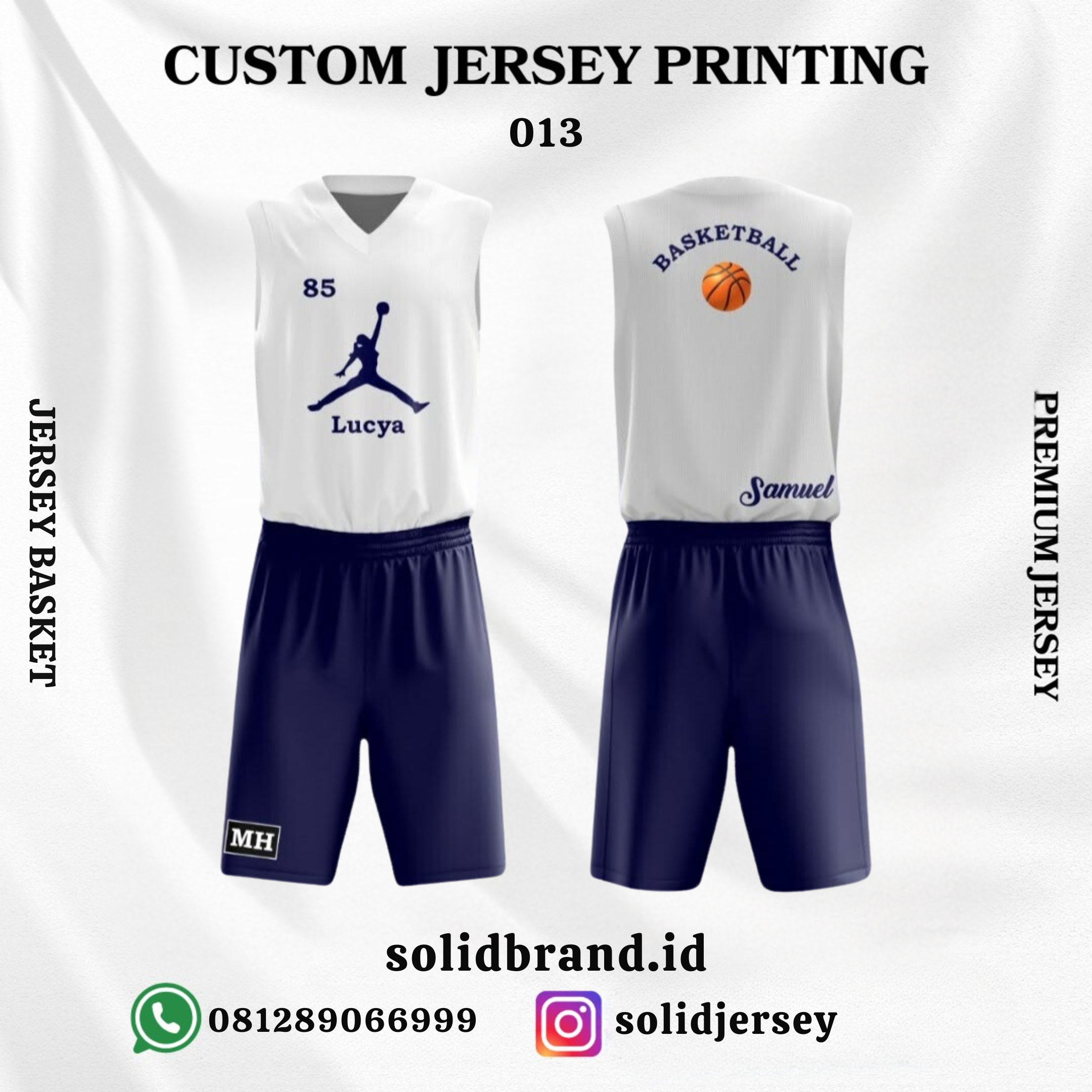 SOLID Jersey Basket Custom - Full printing