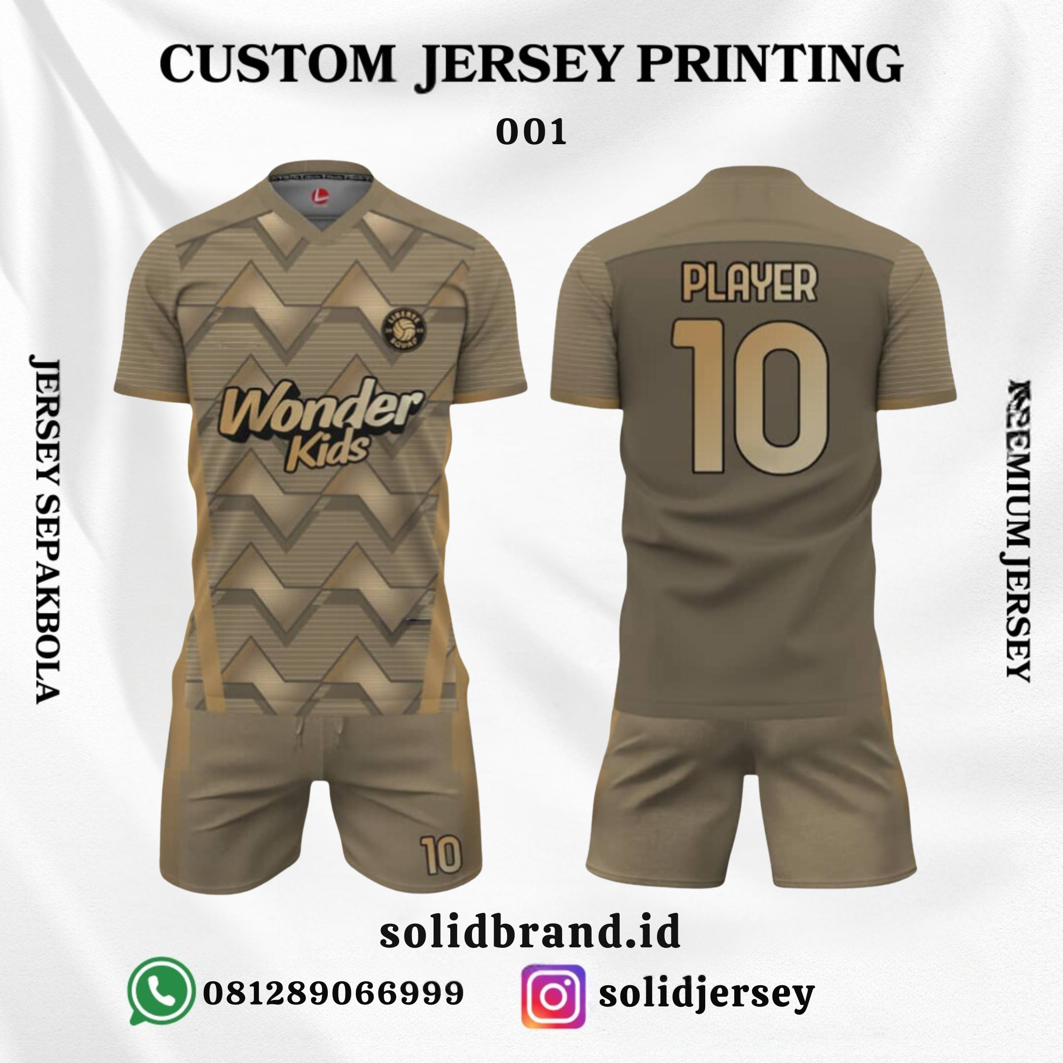 SOLID Jersey Sepakbola Custom - Full printing